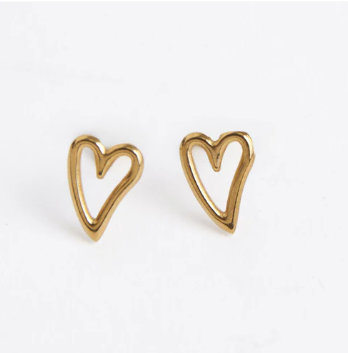 10751 Narelle Heart Gold Ear 6H6