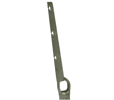 2-1/2" x 1-5/8" Steel Vertical 3 Strand Barb Wire Arm for Chain Link Fences