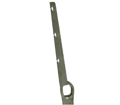 2" x 1-5/8" Steel Vertical 3 Strand Barbed Wire Arm for Chain Link Fences