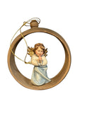 3.5x3.5" Hand-Painted Angel Ornament in Wood Frame