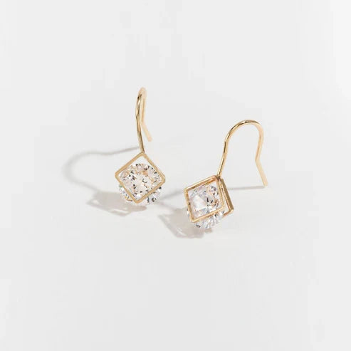 43119-5 Dazzler Cz Diamond Drop Gold Ear 6H6