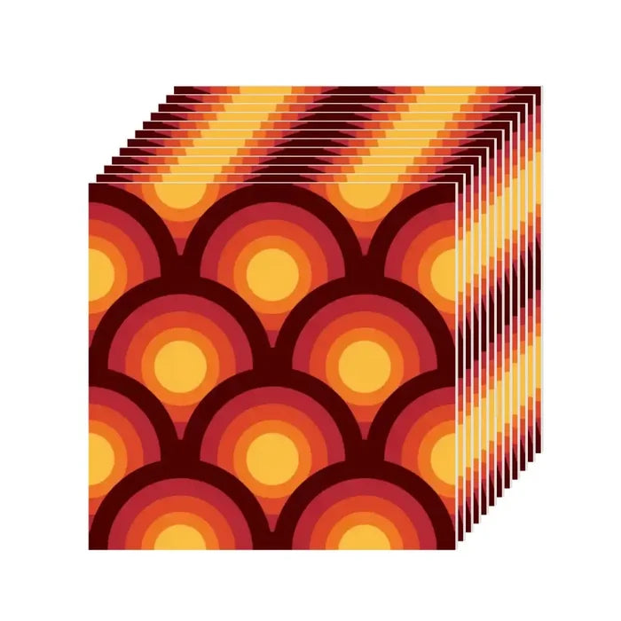 70s Retro Stick & Peel Wall Panel Kit: Waterproof PVC Tiles Wall & Ceiling - Wall Coverings