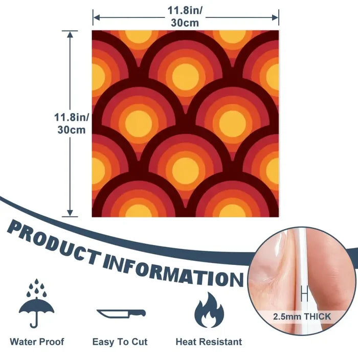 70s Retro Stick & Peel Wall Panel Kit: Waterproof PVC Tiles Wall & Ceiling - Wall Coverings
