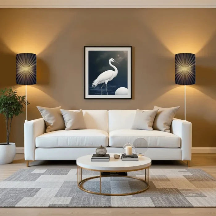 70s Retro Wall Sconces Set – Smart LED Sunburst Black - retro wall sconces