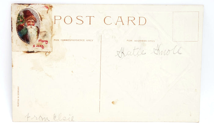 Antique Christmas Santa Claus Postcards Printed in Germany Early 1900s