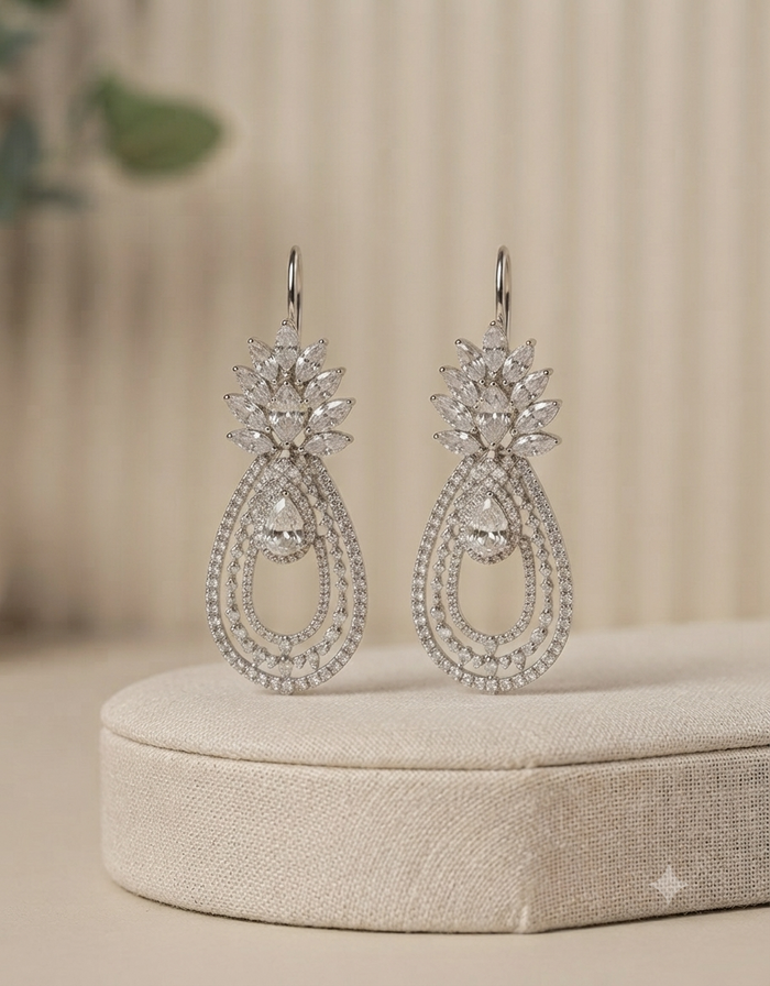 Baguette Gold Drop Earrings