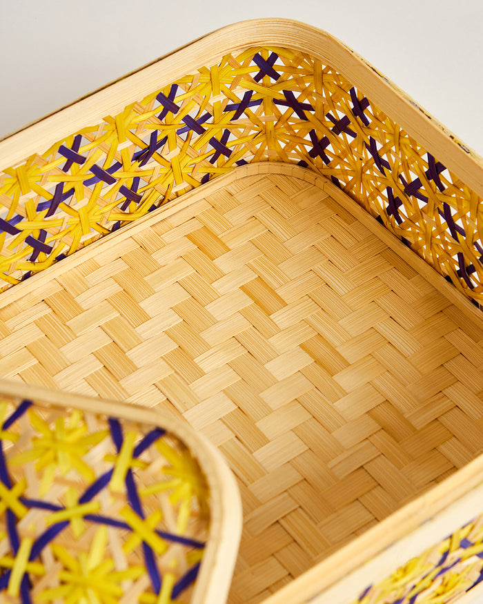 Bali Bamboo Boxes, Square - 26 cm
