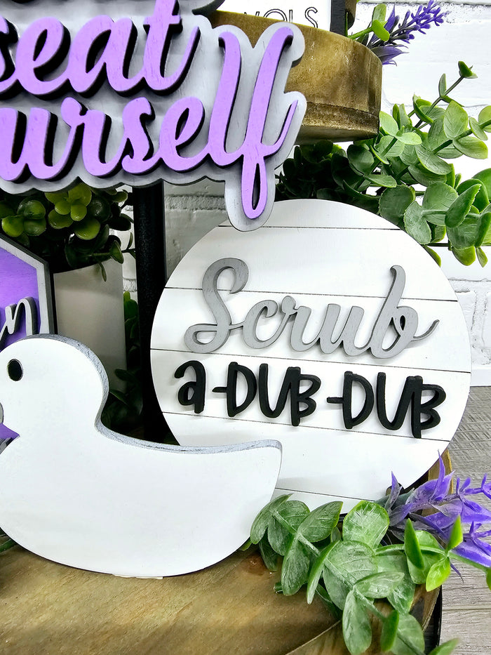 Bathroom Tiered Tray Set