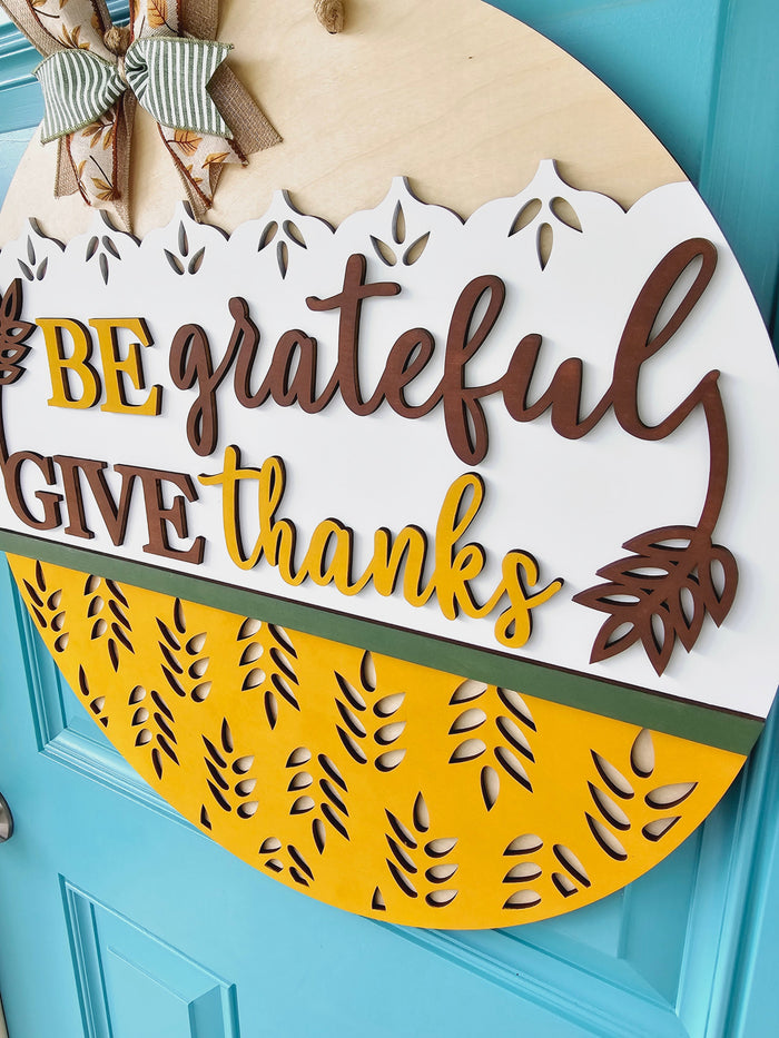 Be Grateful Give Thanks Door Hanger-wholesale