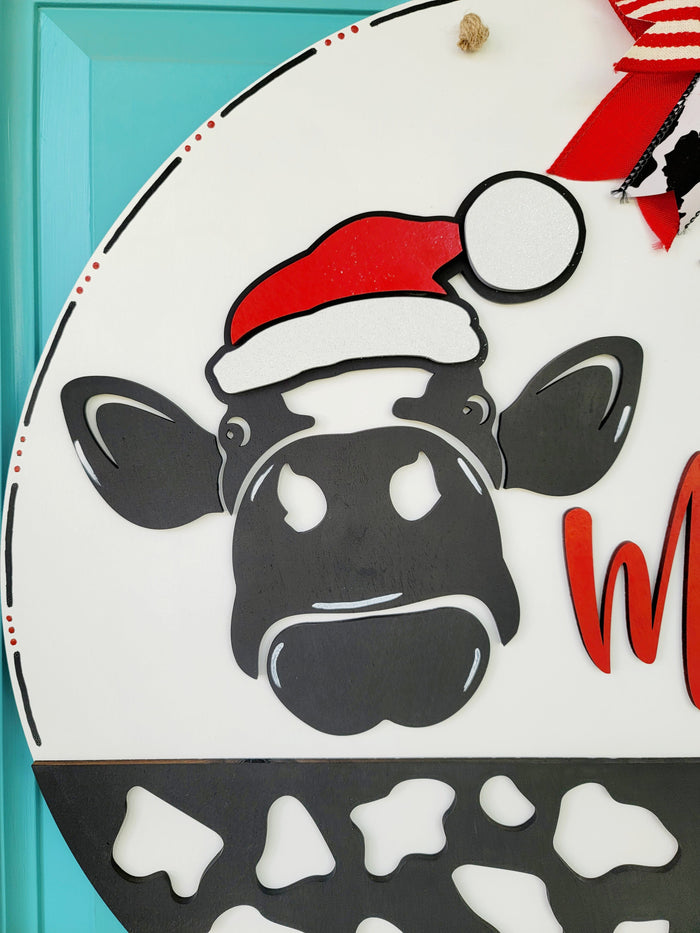 Be Merry Cow Door Hanger- wholesale