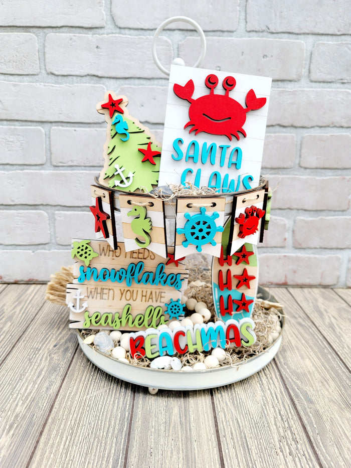 Beachmas Christmas Tiered Tray- wholesale
