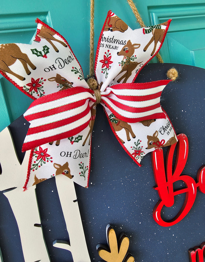 Believe in the Magic of Christmas Rudolph Door Hanger