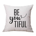 "Beyoutiful" Throw Pillow Cover