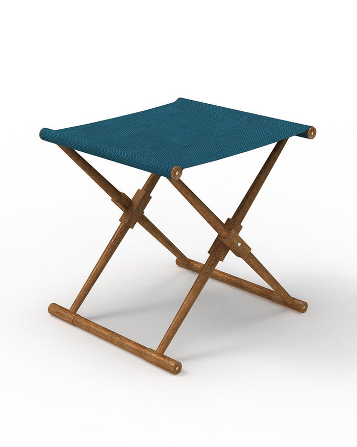 Chumbak Bistro Folding Bench - Mediterranian Blue