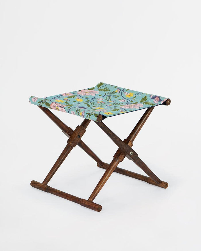 Chumbak Bistro Folding Bench-Spring Bloom