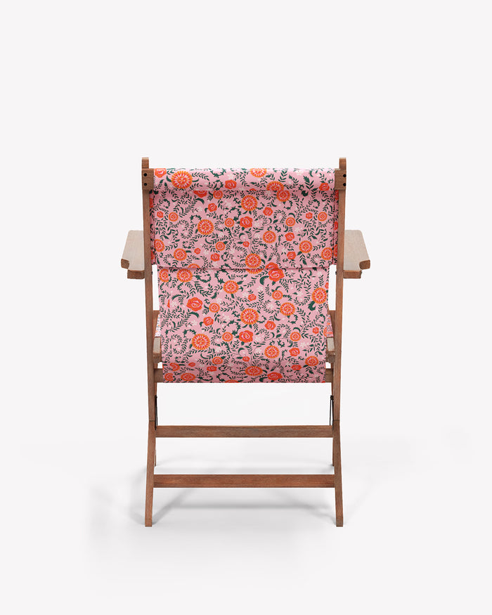 Bistro Folding Chair Earthy Florals Peach