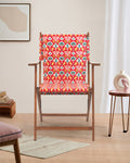 Bistro Folding Chair Red Ikkat