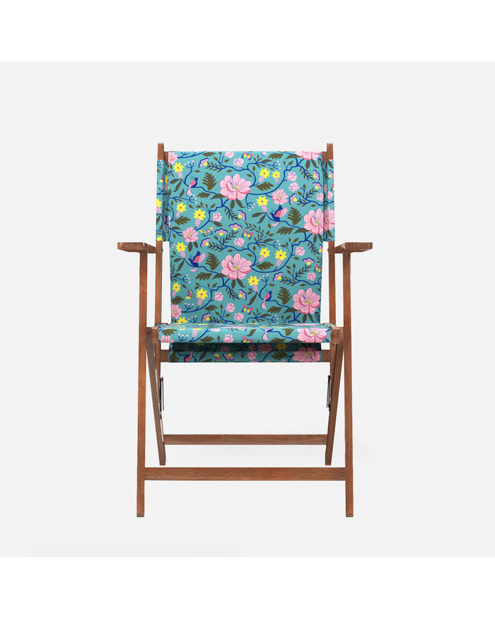 Bistro Folding Chair Spring Bloom Teal