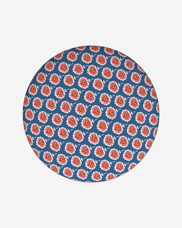 Chumbak Bohemian Ottoman - Blue Ikkat