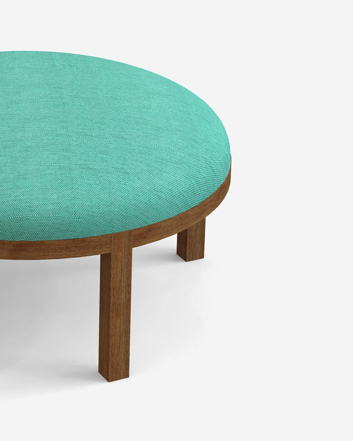 Chumbak Bohemian Ottoman - Maldivian Teal