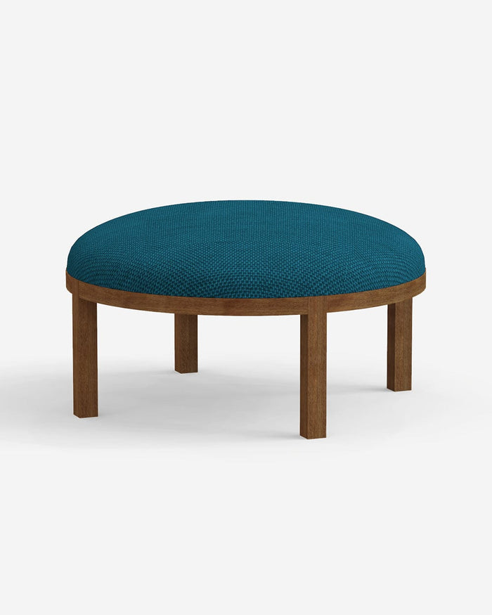 Chumbak Bohemian Ottoman - Mediterranian Blue