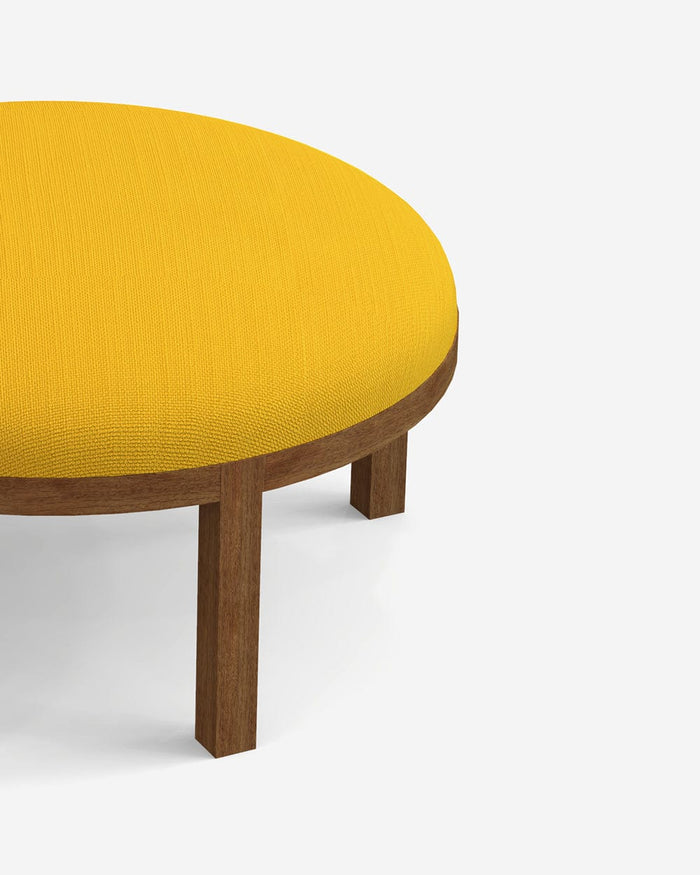 Chumbak Bohemian Ottoman - Sahara Mustard