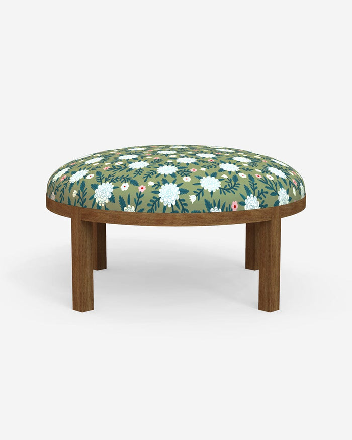 Chumbak Bohemian Ottoman - Spring Marigold Green