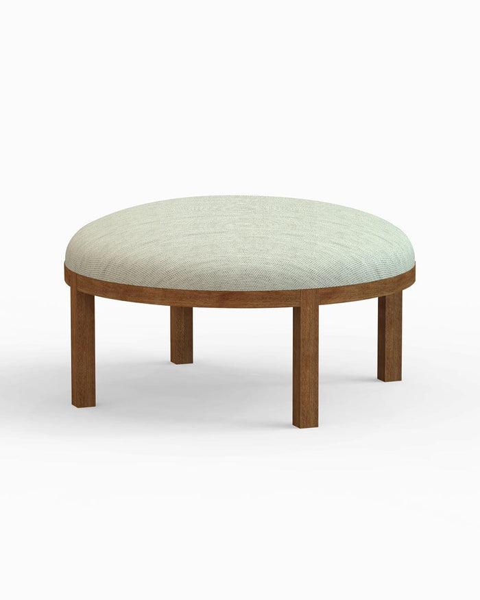 Chumbak Bohemian Ottoman - Srilanka Ivory
