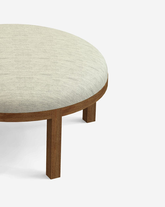 Chumbak Bohemian Ottoman - Srilanka Ivory