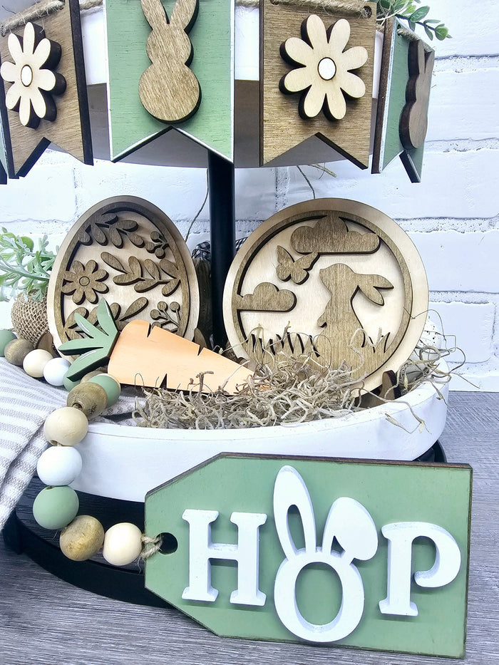 Boho Easter Tiered Tray Set-wholesale