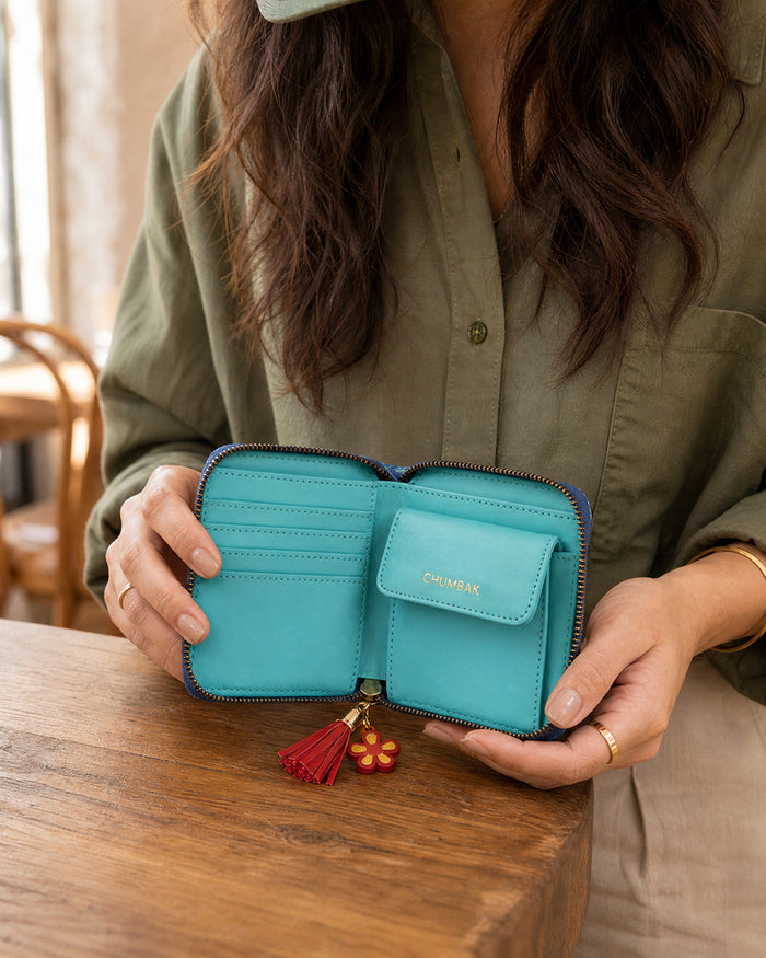 Boho Llama Aztec Wallet ' Mini