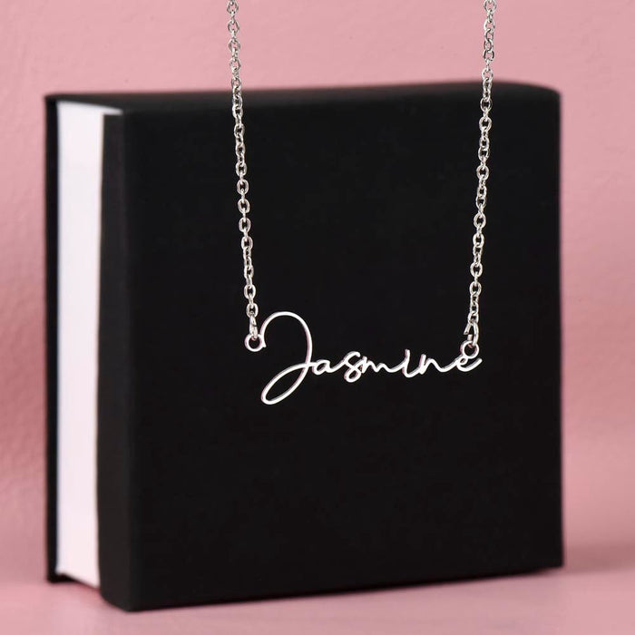 Bonus Daughter Gift From Bonus Mom, Signature Name Necklace: Straighten Your Crown