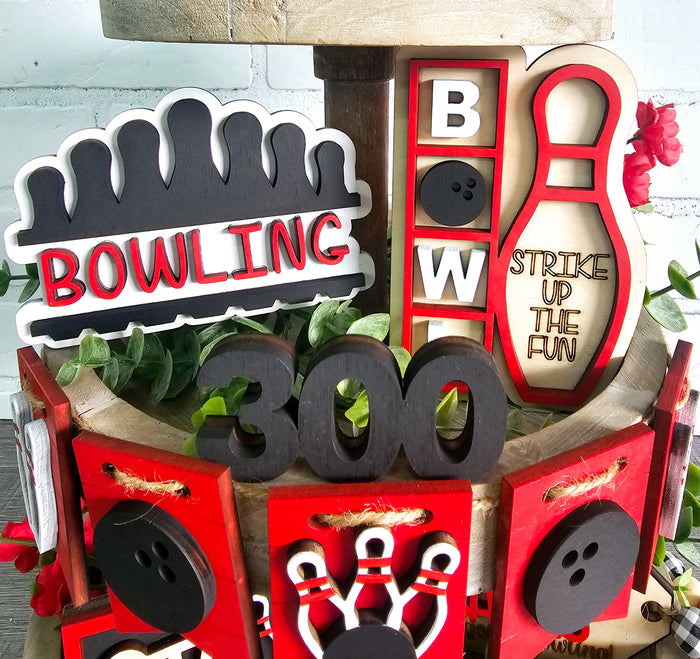 Bowling Tiered Tray Set