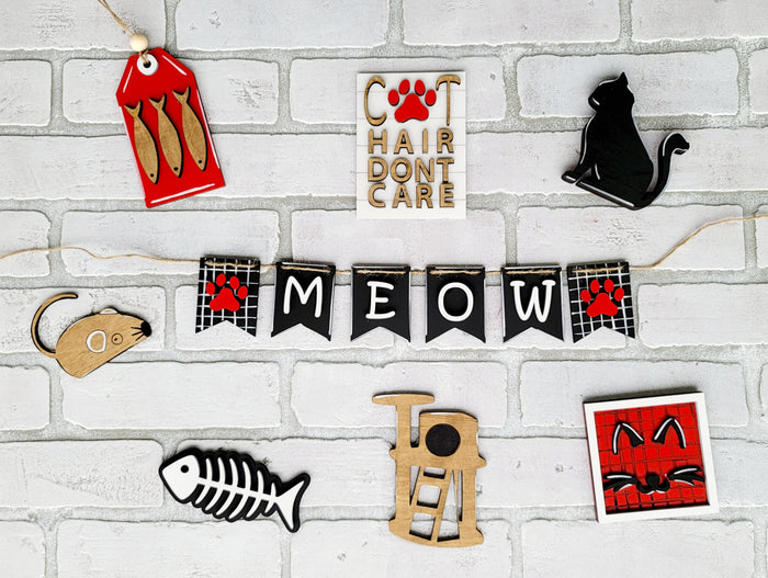 Cat Tiered Tray Set