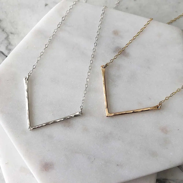 Chevron Pendant Necklace Acorn Home + Apparel