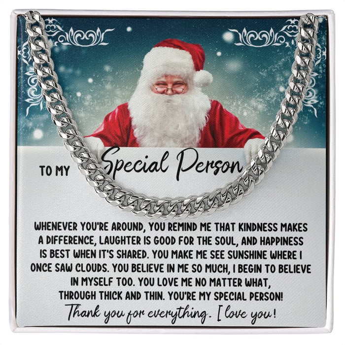 Christmas Gift For Bestie, Link Chain: Thank you for everything...