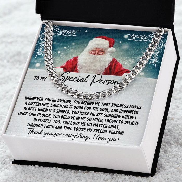 Christmas Gift For Bestie, Link Chain: Thank you for everything...