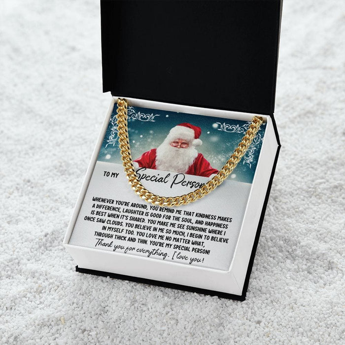 Christmas Gift For Bestie, Link Chain: Thank you for everything...