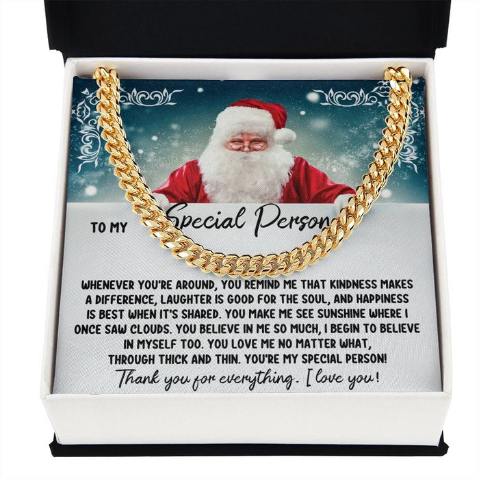 Christmas Gift For Bestie, Link Chain: Thank you for everything...