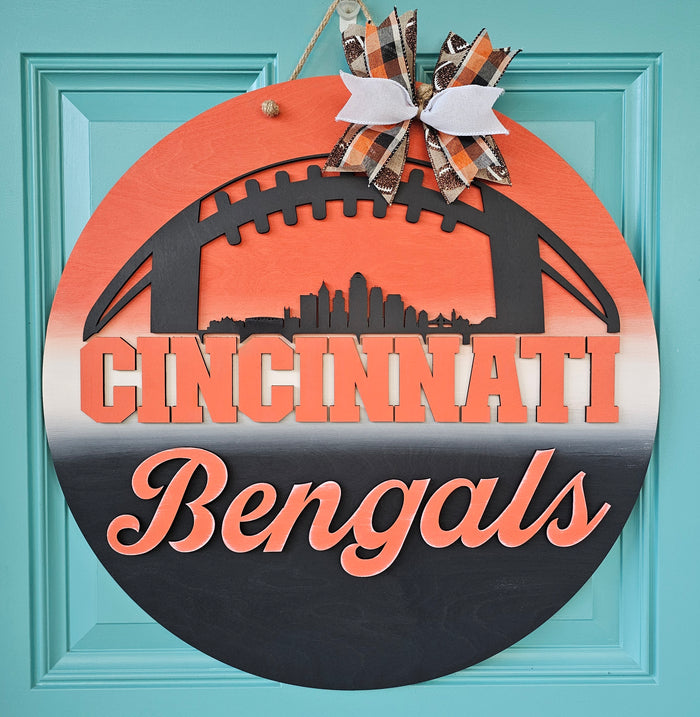 Cincinnati Bengals Skyline Door Hanger-wholesale