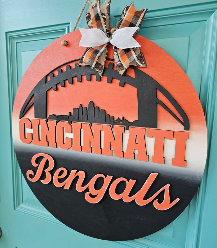 Cincinnati Bengals Skyline Door Hanger-wholesale