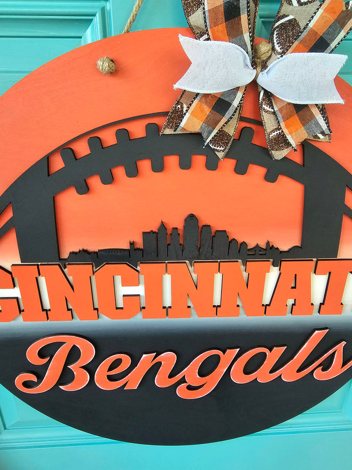 Cincinnati Bengals Skyline Door Hanger-wholesale