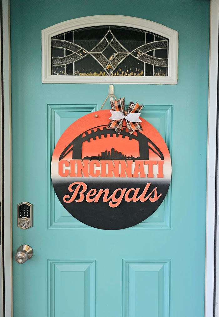 Cincinnati Bengals Skyline Door Hanger-wholesale