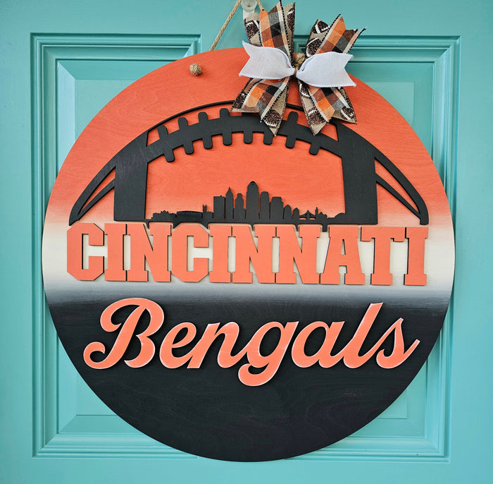Cincinnati Bengals Skyline Door Hanger-wholesale