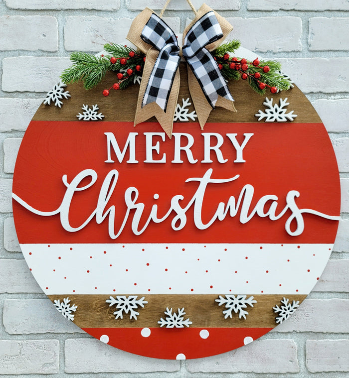 Classic Merry Christmas Door Hanger-wholesale
