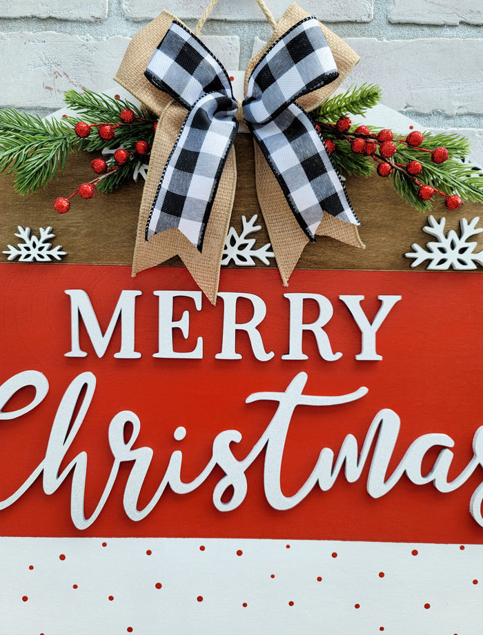 Classic Merry Christmas Door Hanger-wholesale
