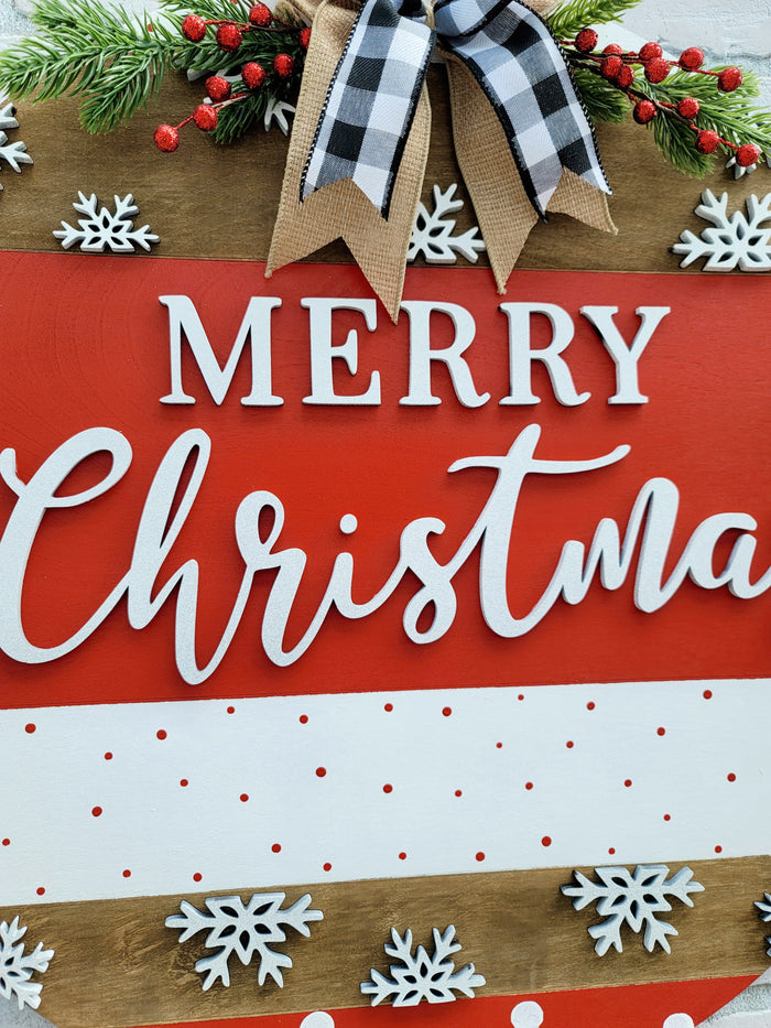 Classic Merry Christmas Door Hanger-wholesale