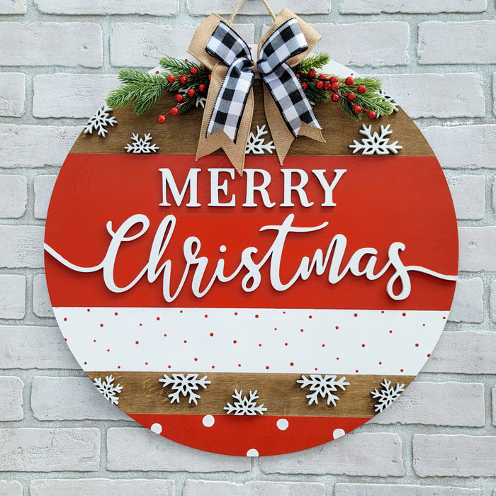 Classic Merry Christmas Door Hanger-wholesale