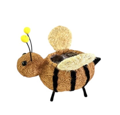 COIR RATTAN ANIMAL PLANTER - BEE