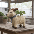 COIR RATTAN ANIMAL PLANTER - GOAT